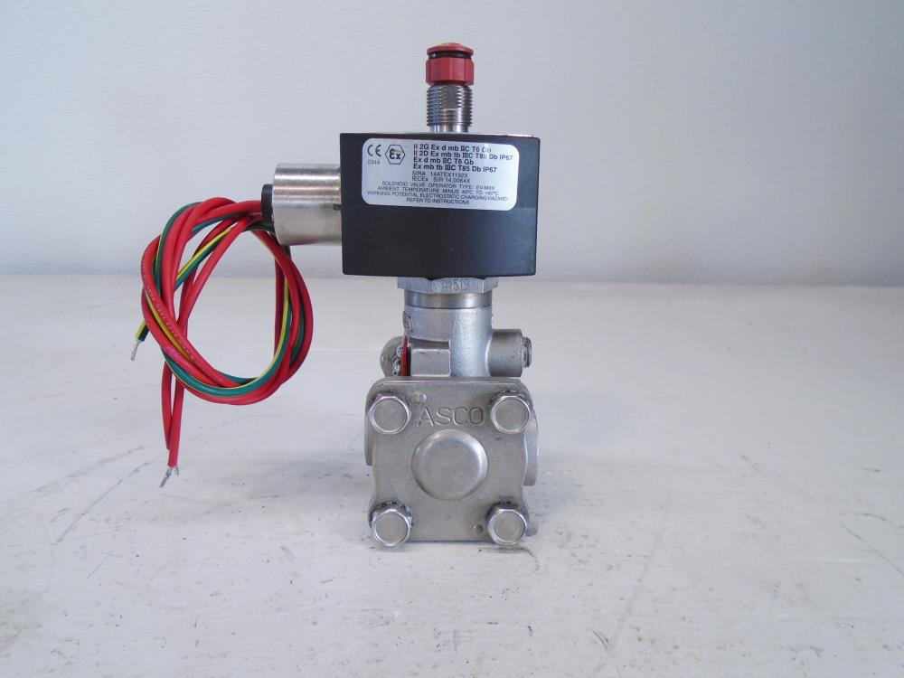 Asco Red Hat II 3/8" NPT 3-Way Solenoid Valve EV8316G382VMB, EV8003G300